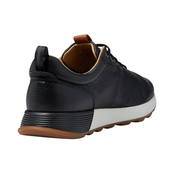 JOHNSTON & MURPHY • Kinnon Perfed Jogger Sneakers Shoes Black Includes Box - Picture 4 of 7